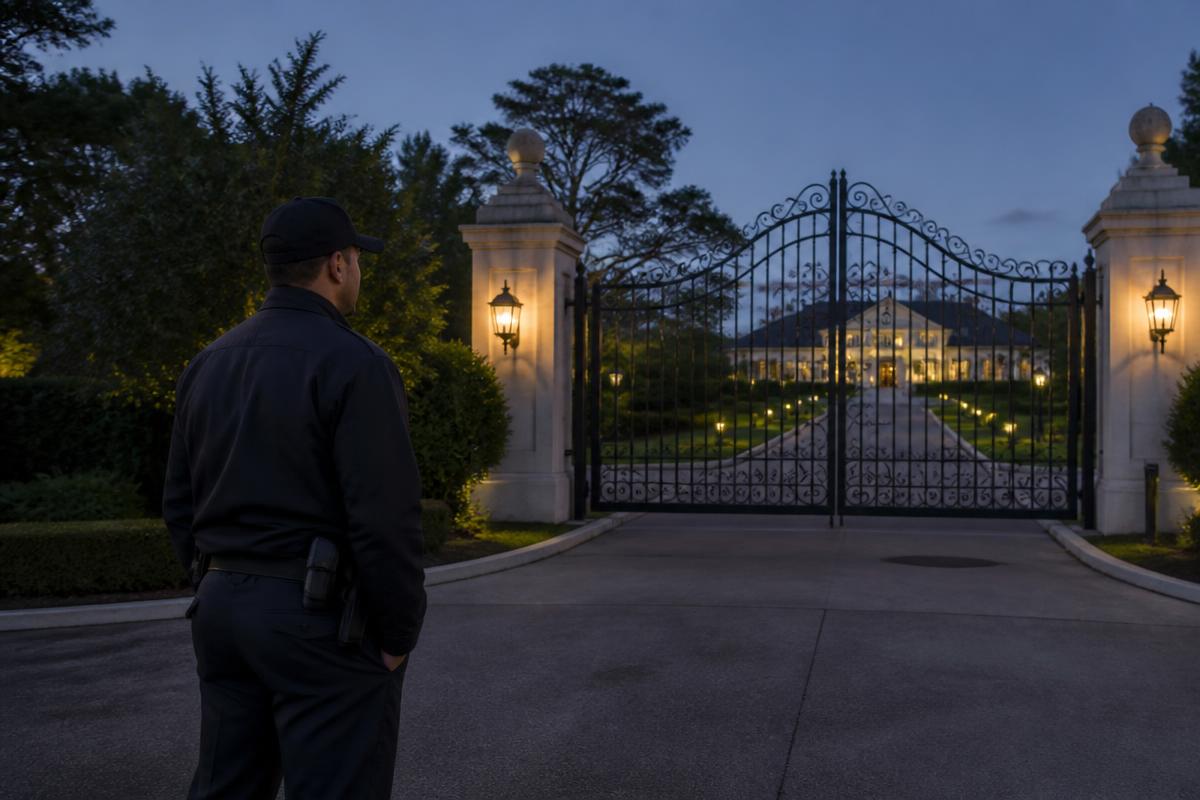 Editorial image representing residential security