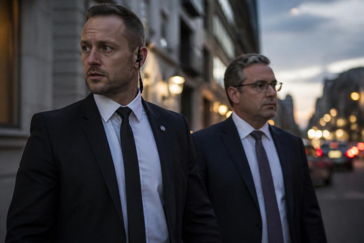 Editorial image representing close protection